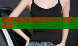 百度网盘禁漫天堂资源分享与下载全攻略解析