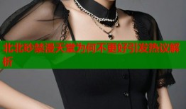 北北砂禁漫天堂为何不更好引发热议解析